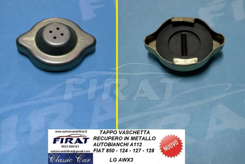 TAPPO VASCHETTA RECUPERO FIAT 850 124 127 128 A112 METALLO